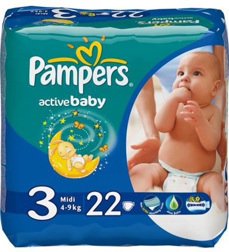 Подгузники детские Pampers Active baby-dry 3 N22 уп
