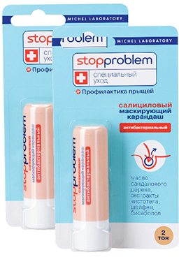 Stopproblem Салициловый антибактериальный маскирующий карандаш Intensive Therapy тон 2 беж 4,7г