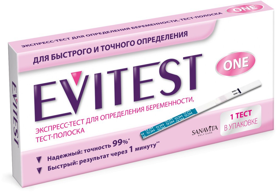 Тест на беременность EVITEST One тест-полоска N1 пак флг ПК
