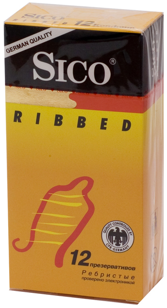 Презервативы SICO Ribbed ребристые N12 уп