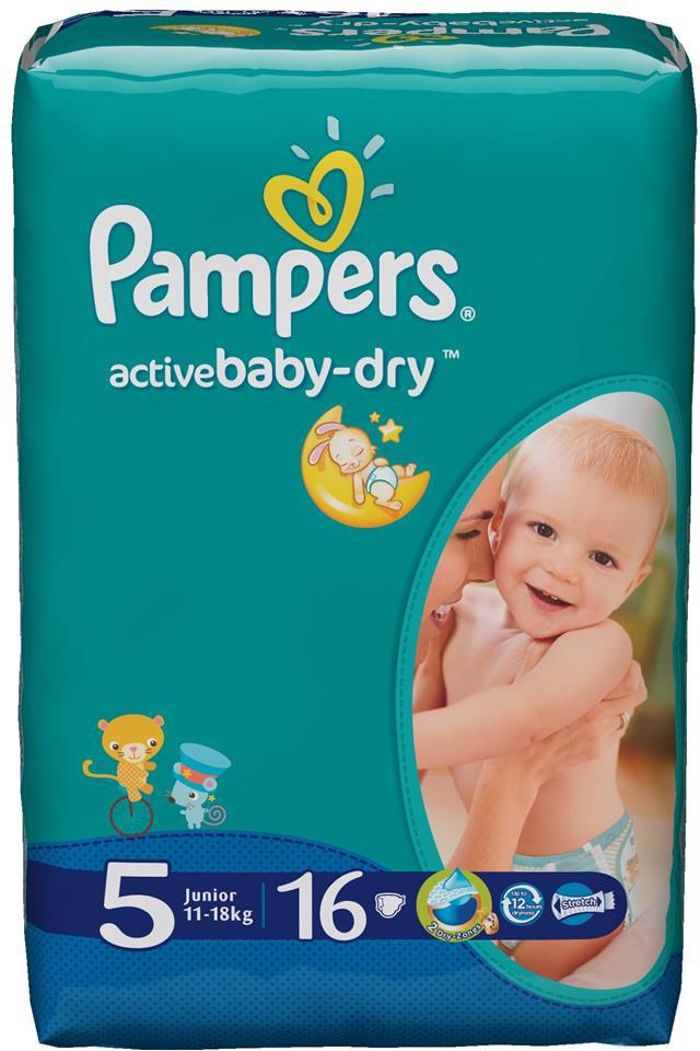 Подгузники детские Pampers Active baby-dry 5 N16 уп