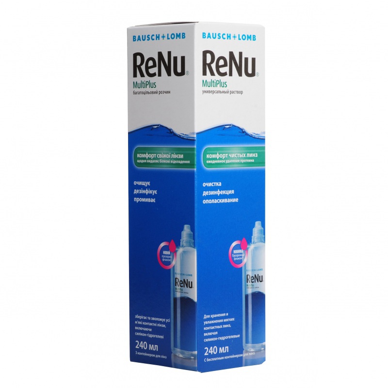 ReNu MultiPlus Раствор универсальный для ухода за контактными линзами 240мл N1 фл (контейнер) ПК