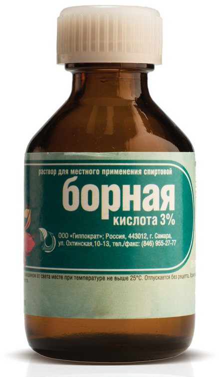 Борная кислота р-р д/местн пр (спиртовой) 3% 25мл N1 фл