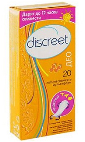 Прокладки женские Discreet Deo Multiform Summer Fresh ежедневные N20 уп инд