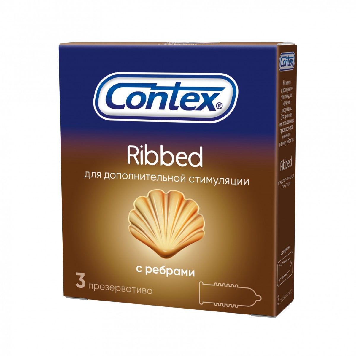 Презервативы CONTEX Ribbed с рёбрами N3 уп