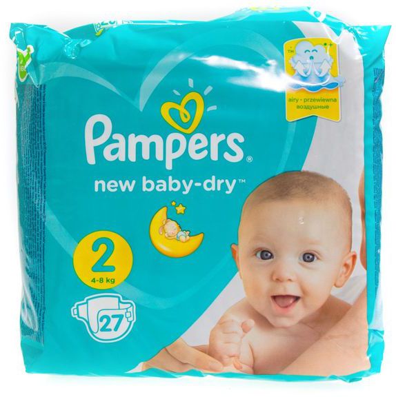 Подгузники детские Pampers New Baby-dry 2 N27 уп