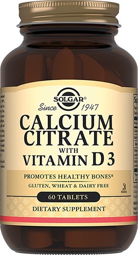 Solgar Цитрат кальция с витамином D3 таб 1540мг N60 бан