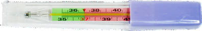 Термометр мед ртутный ИМПЭКС-МЕД максимальный стеклян цветная шкала футл пласт