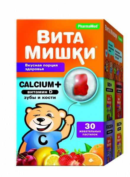 ВитаМишки Calcium+ витамин D пастил жев 2500мг N30 бан ПК