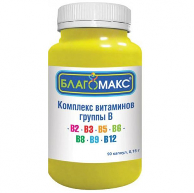 БЛАГОМАКС Комплекс витаминов группы В капс 0,15г N90 бан