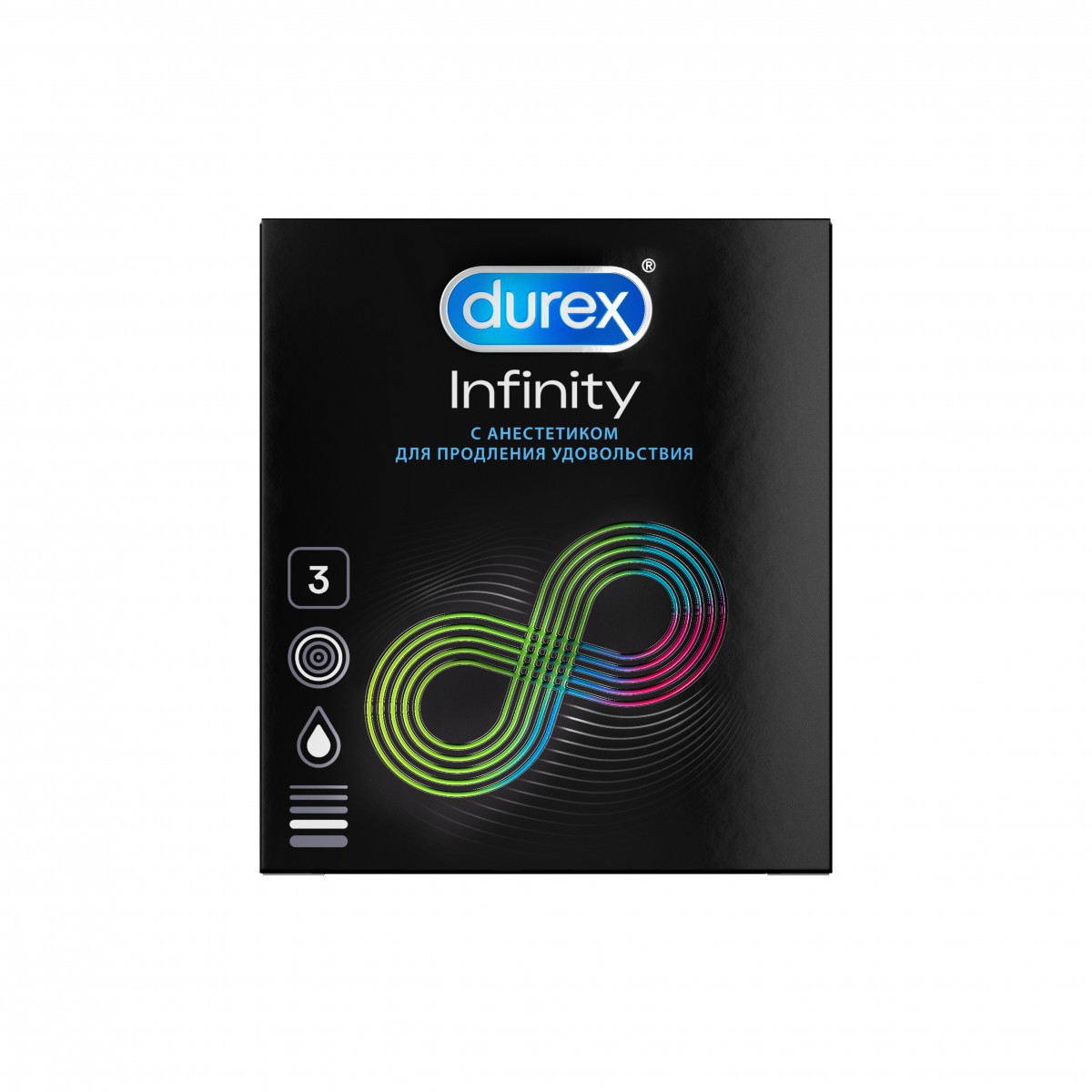 Презервативы DUREX Infinity с анестетиком гладкие (вариант 2) N3 уп