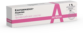 Клотримазол-Акрихин мазь д/наружн пр 1% 20г N1 туба ПК