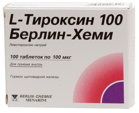 L-Тироксин 100 Берлин-Хеми таб 100мкг N100 бл ПК <25*4>
