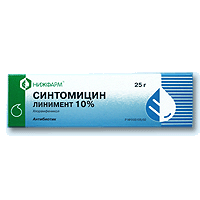 Синтомицин линимент 10% 25г N1 туба алюм ПК